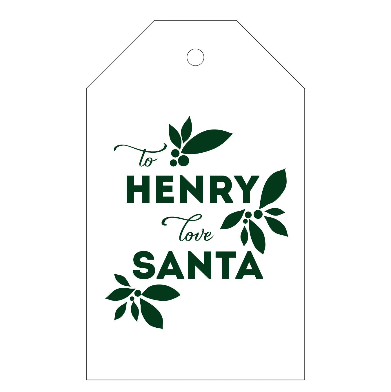 Holiday Letterpress Gift Tag - T37