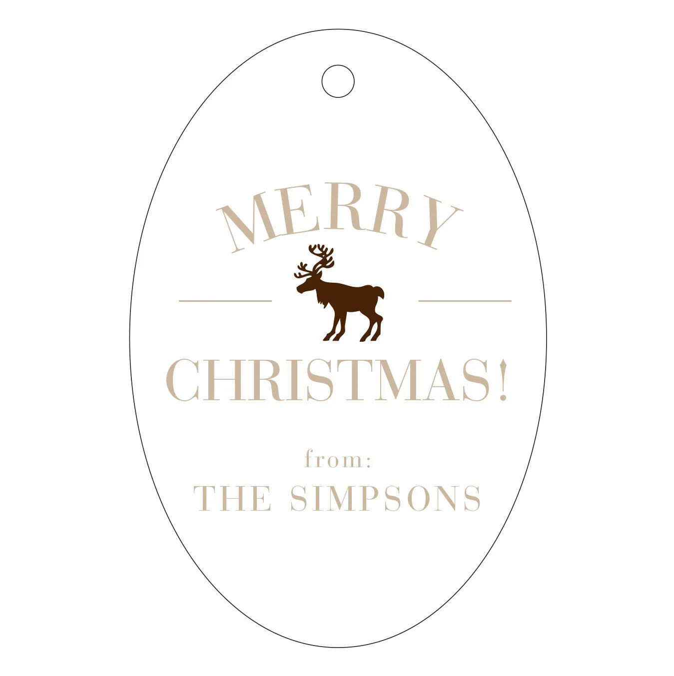Holiday Letterpress Gift Tag - T43