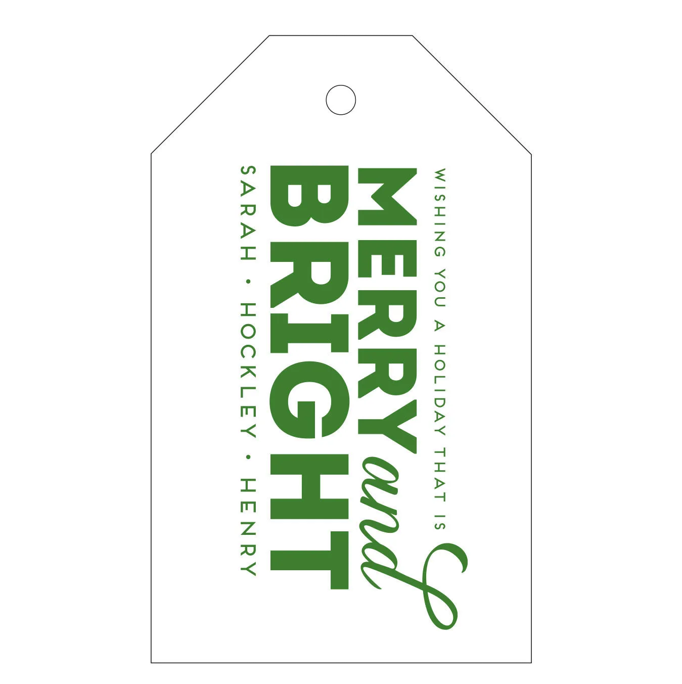 Holiday Letterpress Gift Tag - T44