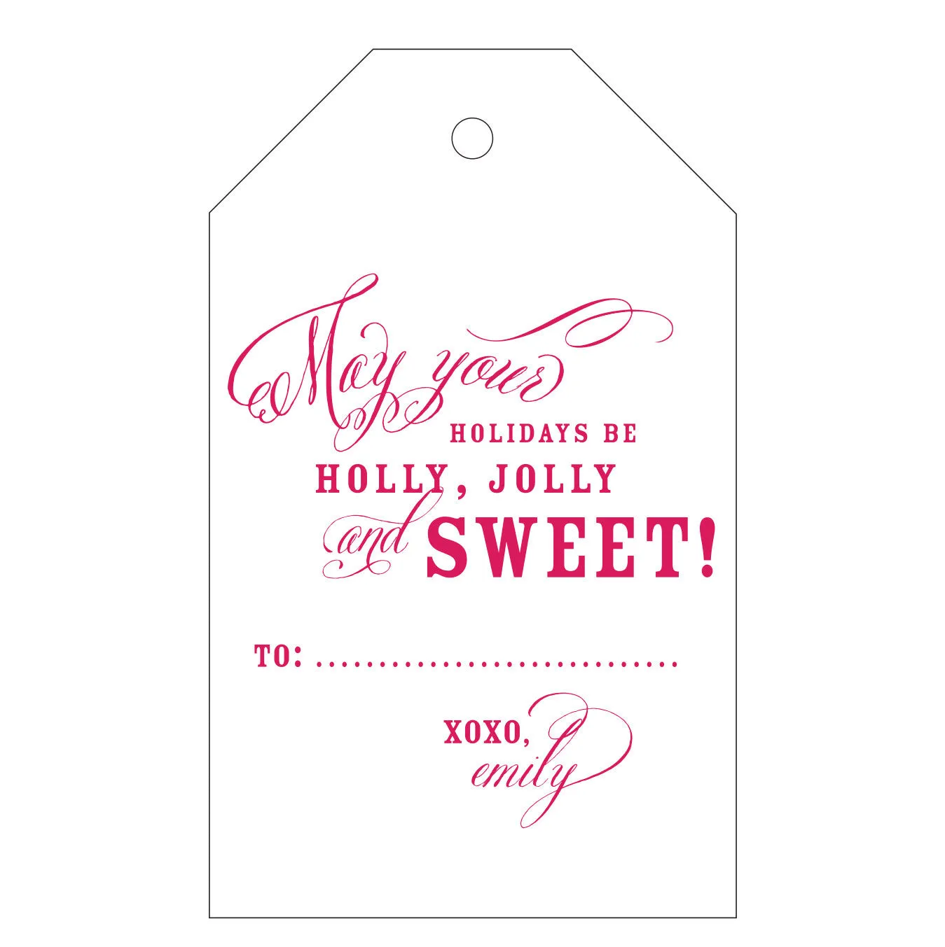 Holiday Letterpress Gift Tag - T64