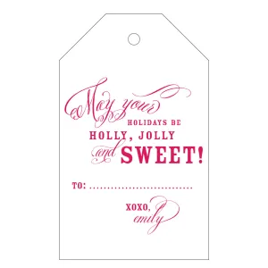 Holiday Letterpress Gift Tag - T64