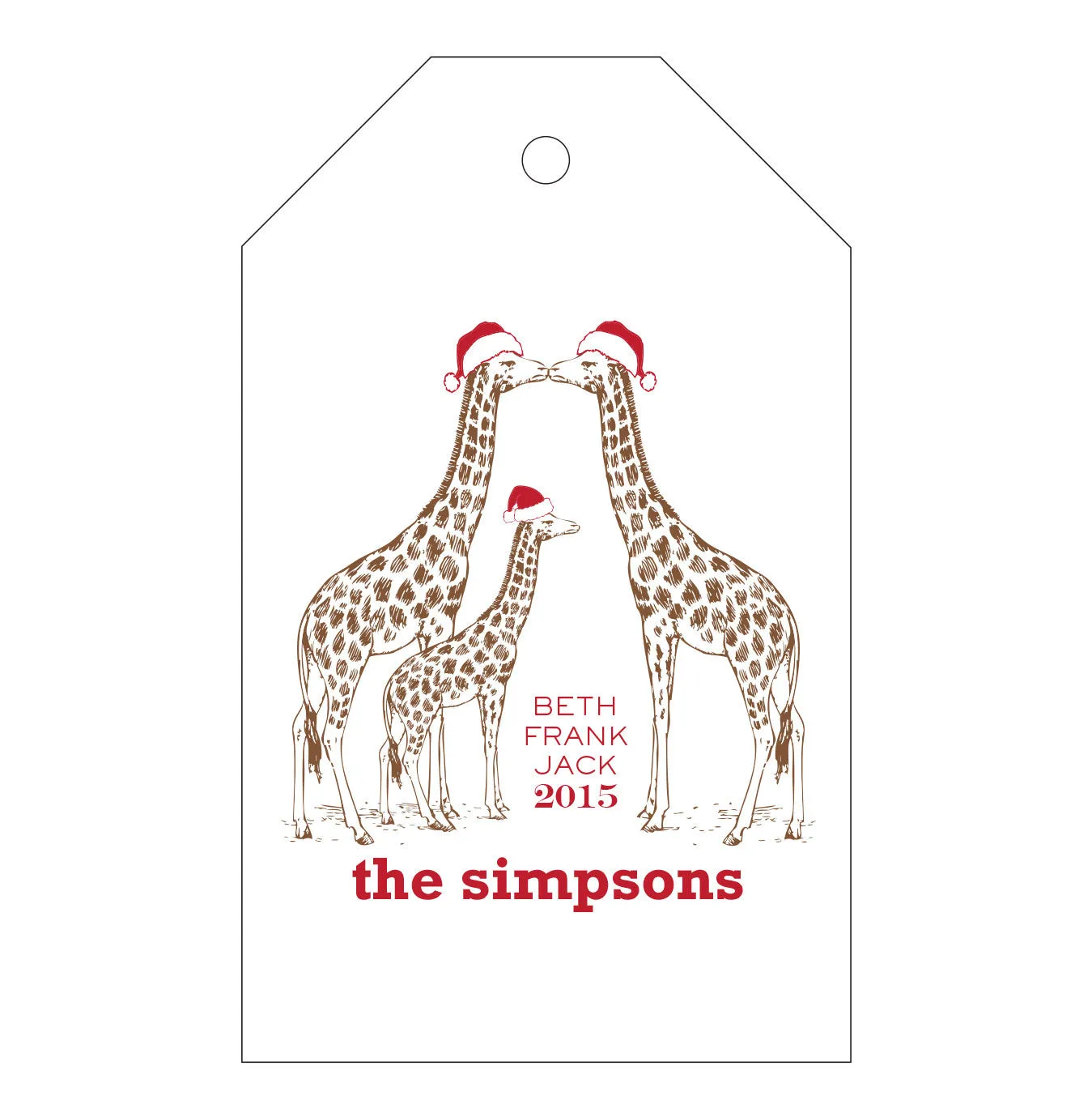 Holiday Letterpress Gift Tag - T66