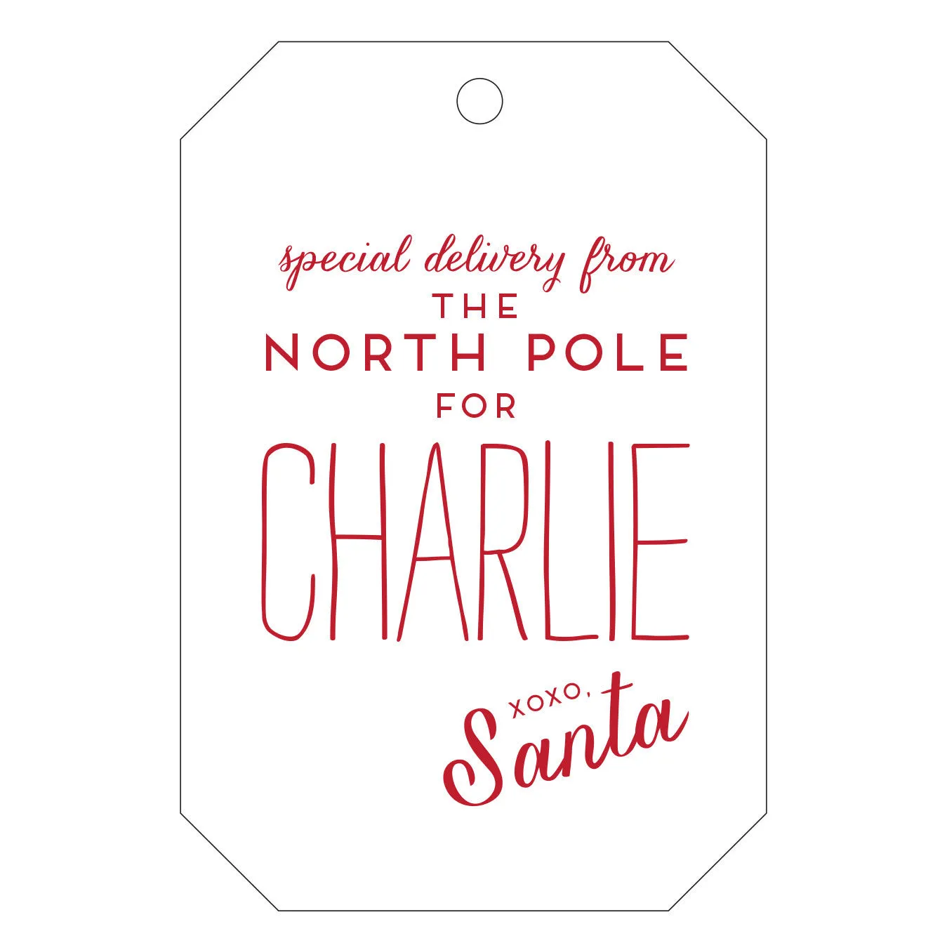 Holiday Letterpress Gift Tag - T68