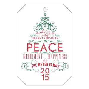 Holiday Letterpress Gift Tag - T69