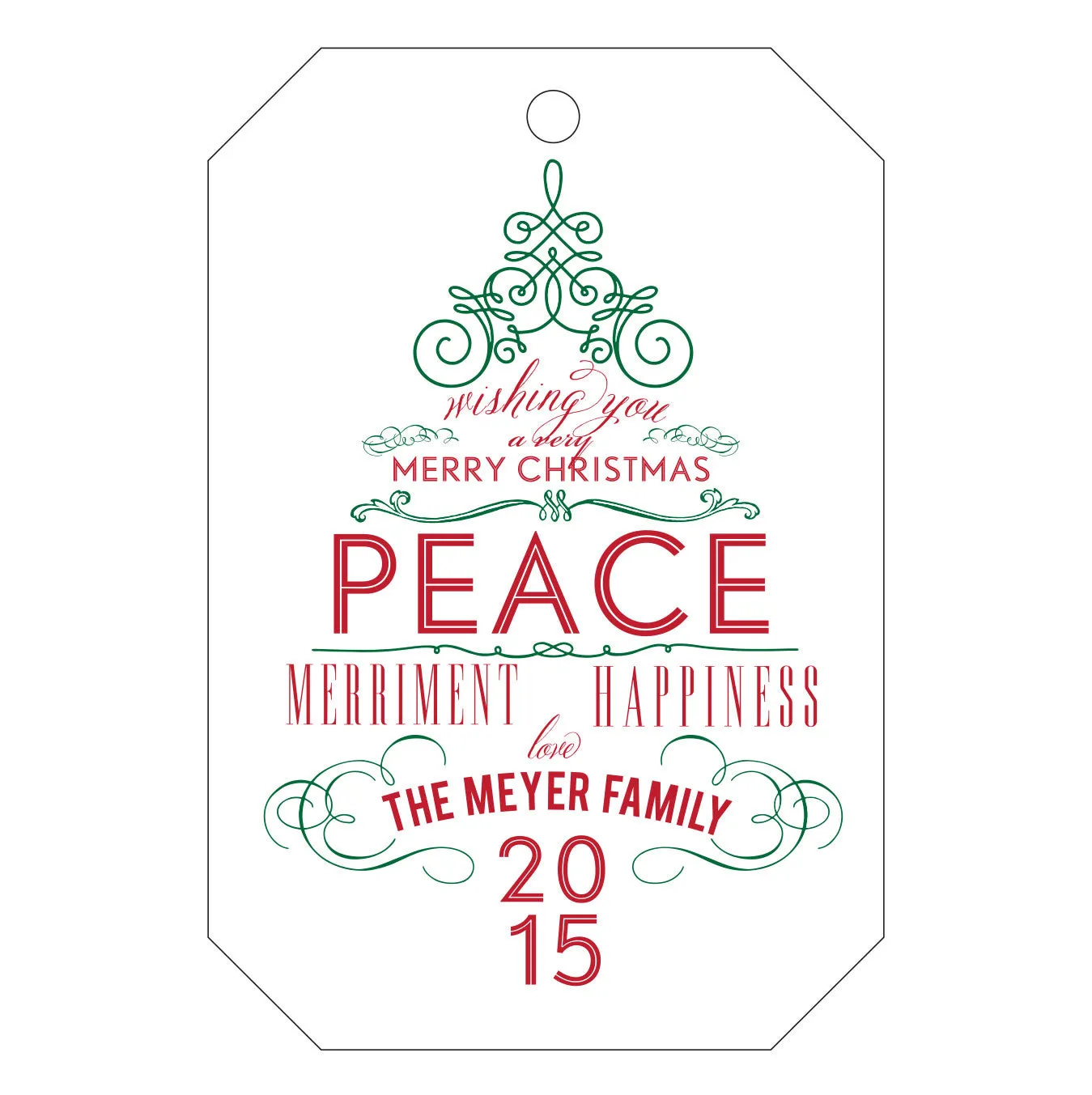 Holiday Letterpress Gift Tag - T69