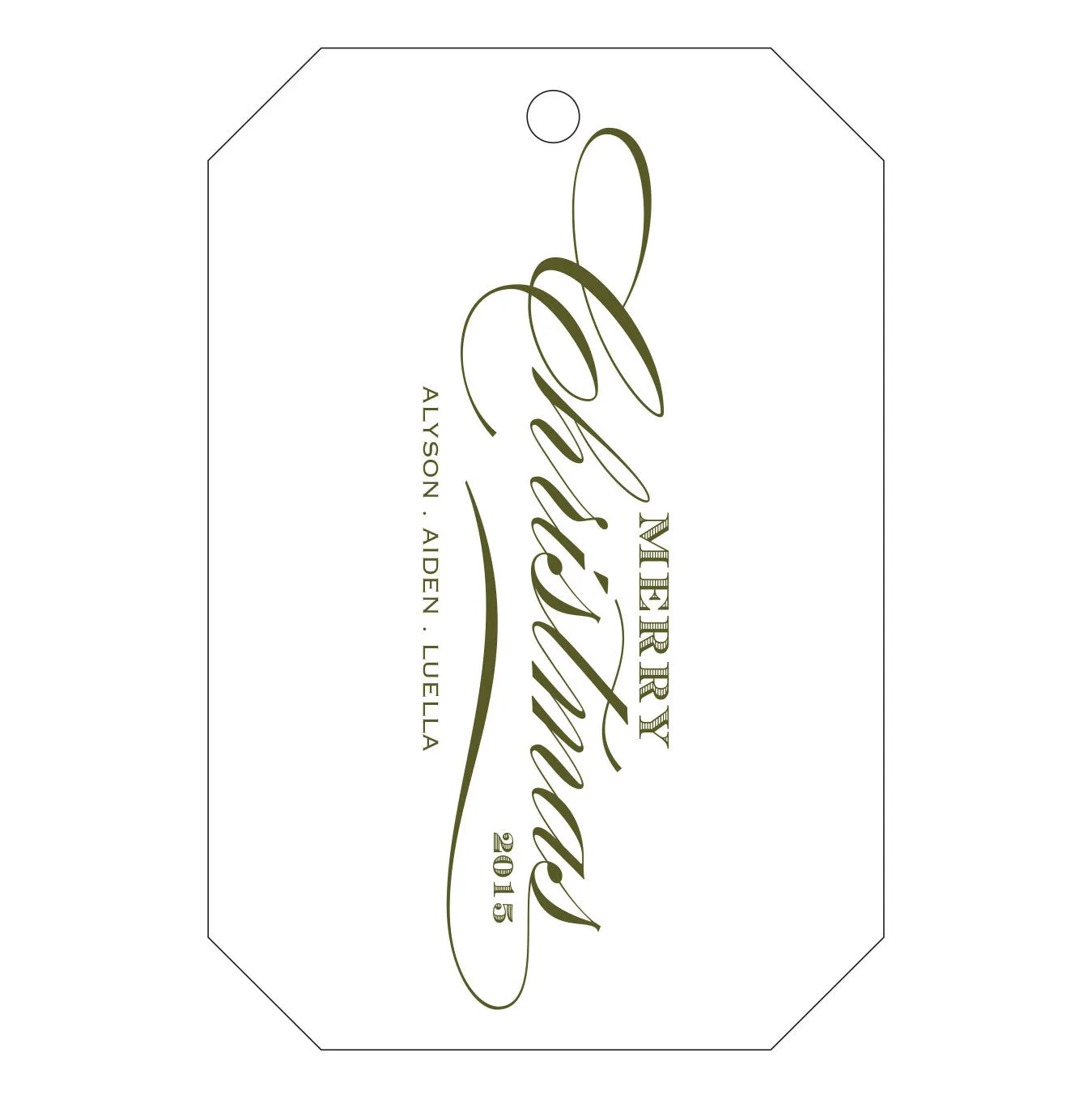 Holiday Letterpress Gift Tag - T70
