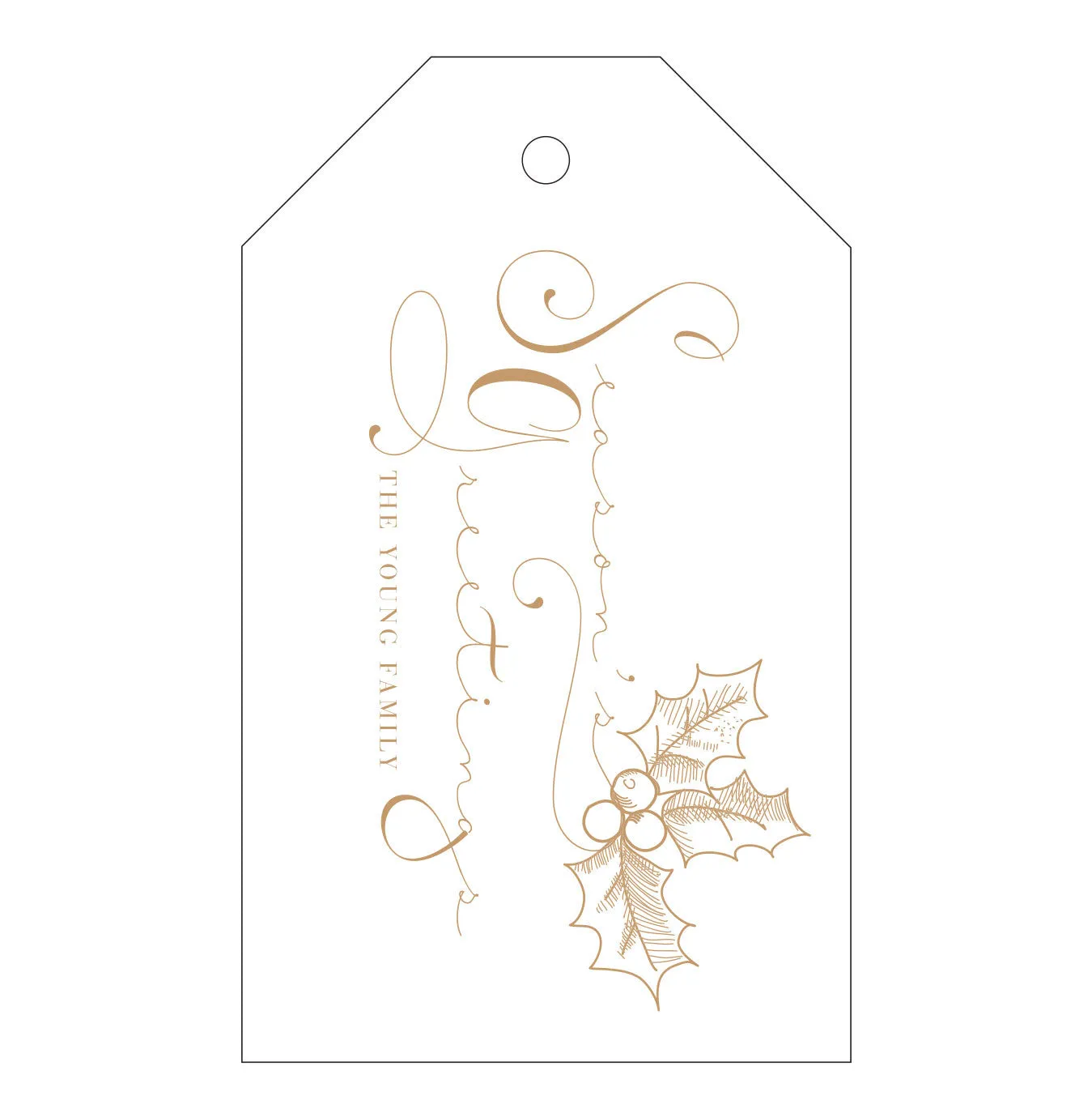 Holiday Letterpress Gift Tag - T71