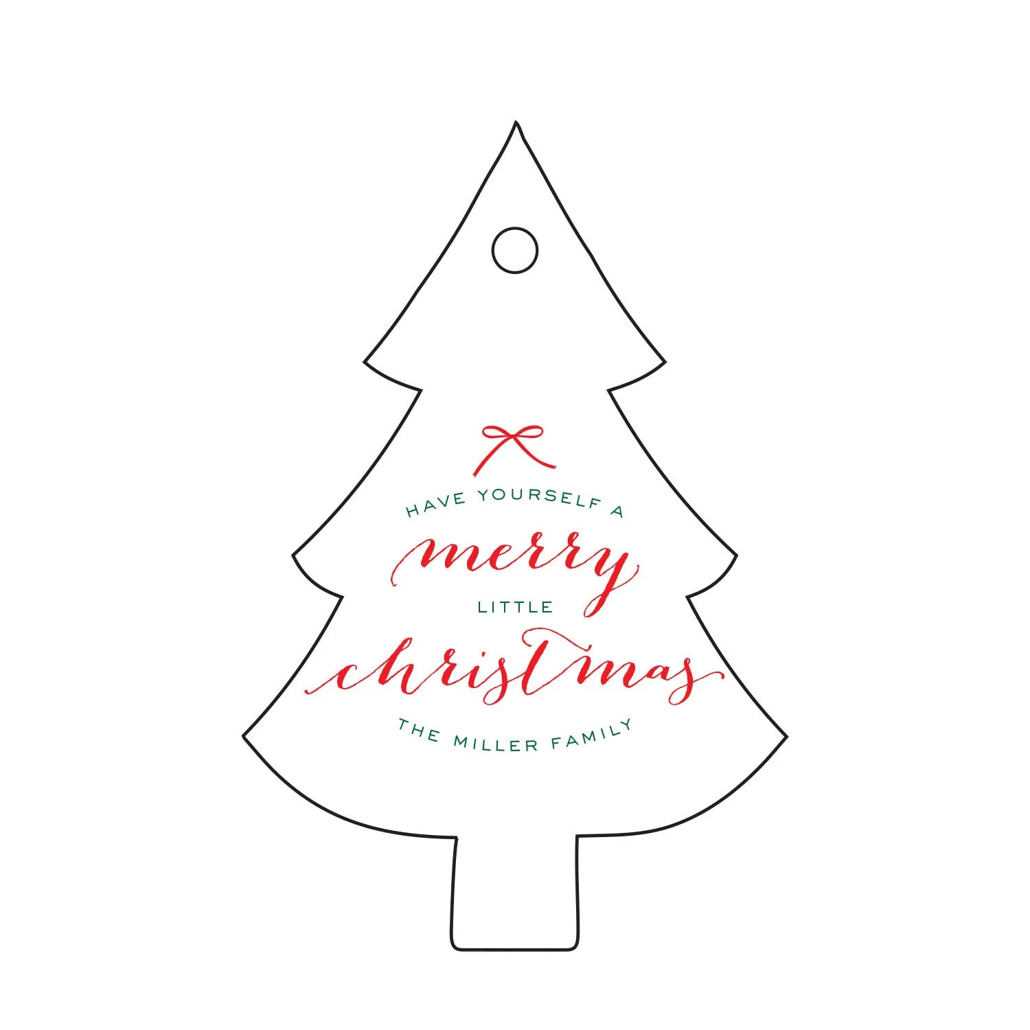 Holiday Letterpress Gift Tag - T87