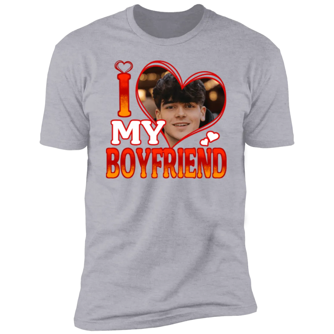 I Love My Boyfriend/Girlfriend Shirt Custom Picture Tee