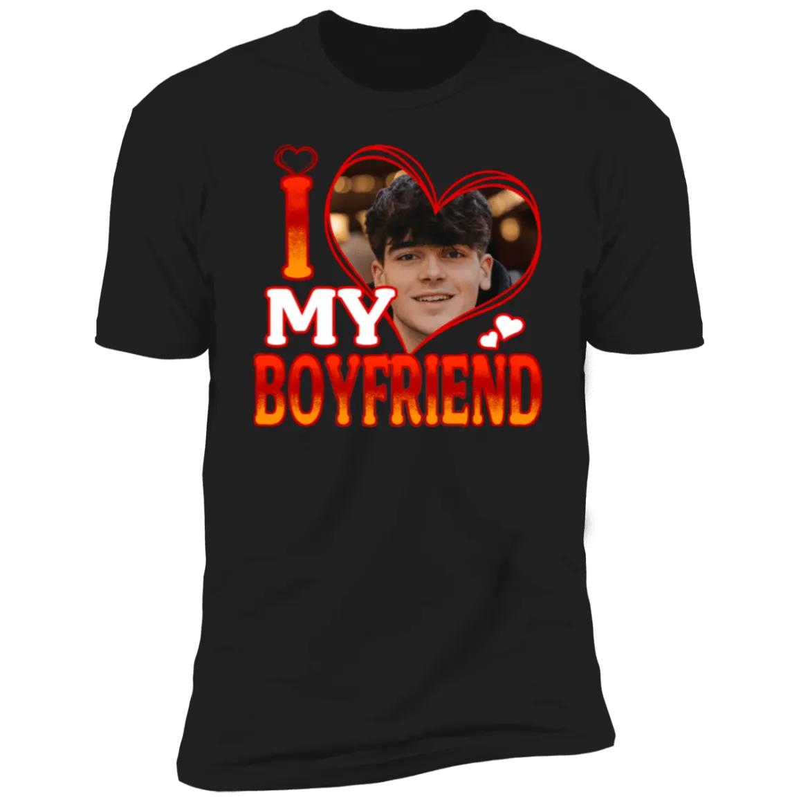 I Love My Boyfriend/Girlfriend Shirt Custom Picture Tee