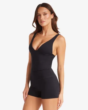 IM Serenity Plunge Longline Tank | Black