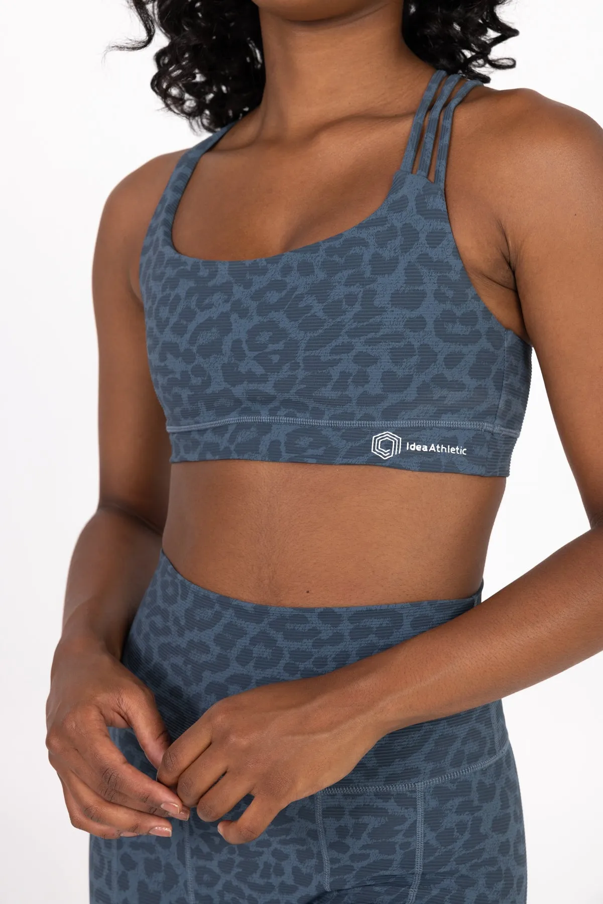 invisiSweat Blue Leopard 3 Strap Detail Crop (Final Sizes)