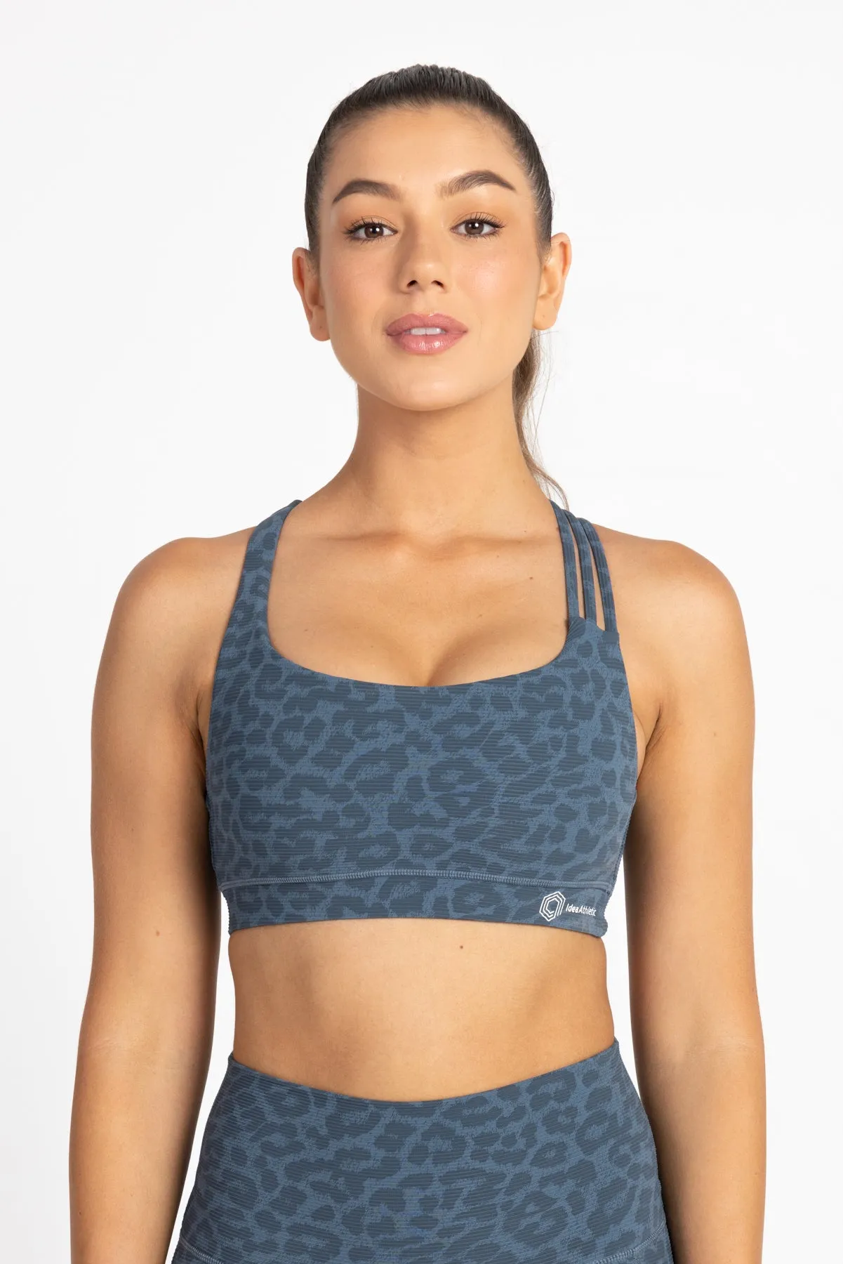 invisiSweat Blue Leopard 3 Strap Detail Crop (Final Sizes)