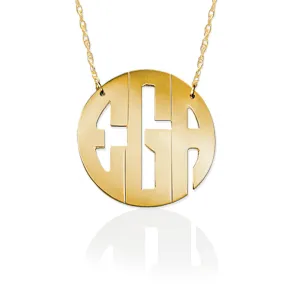 Jane Basch Designs Block Monogram Necklace