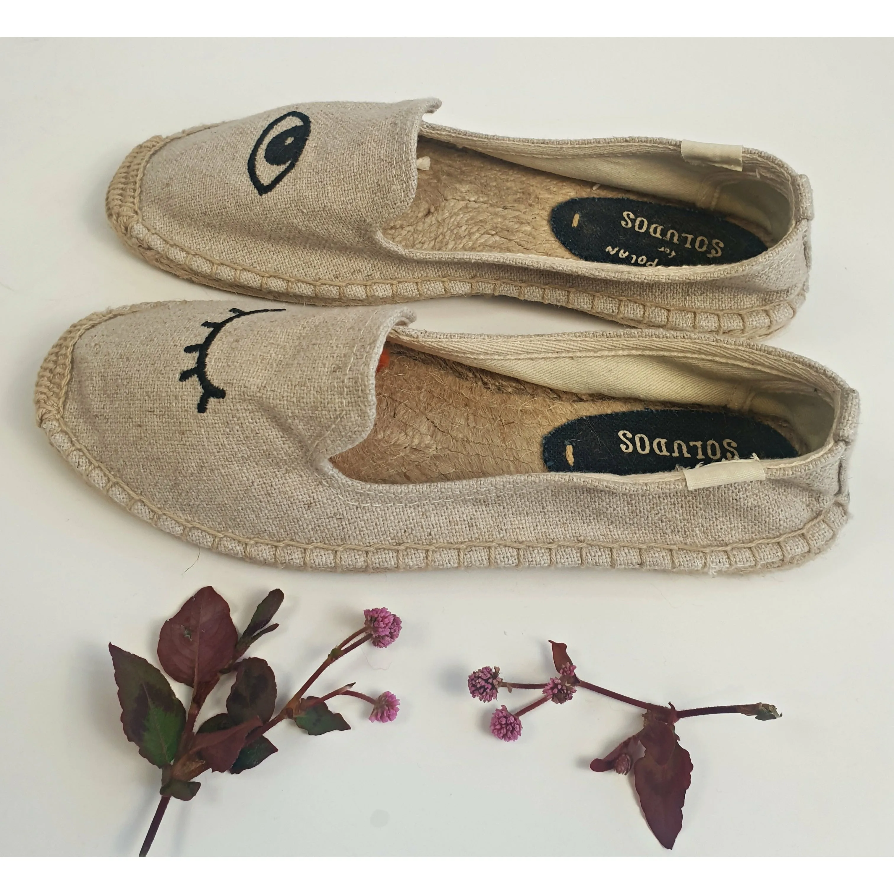 Jason Polan for Soludos espadrille winky eye shoes size 6