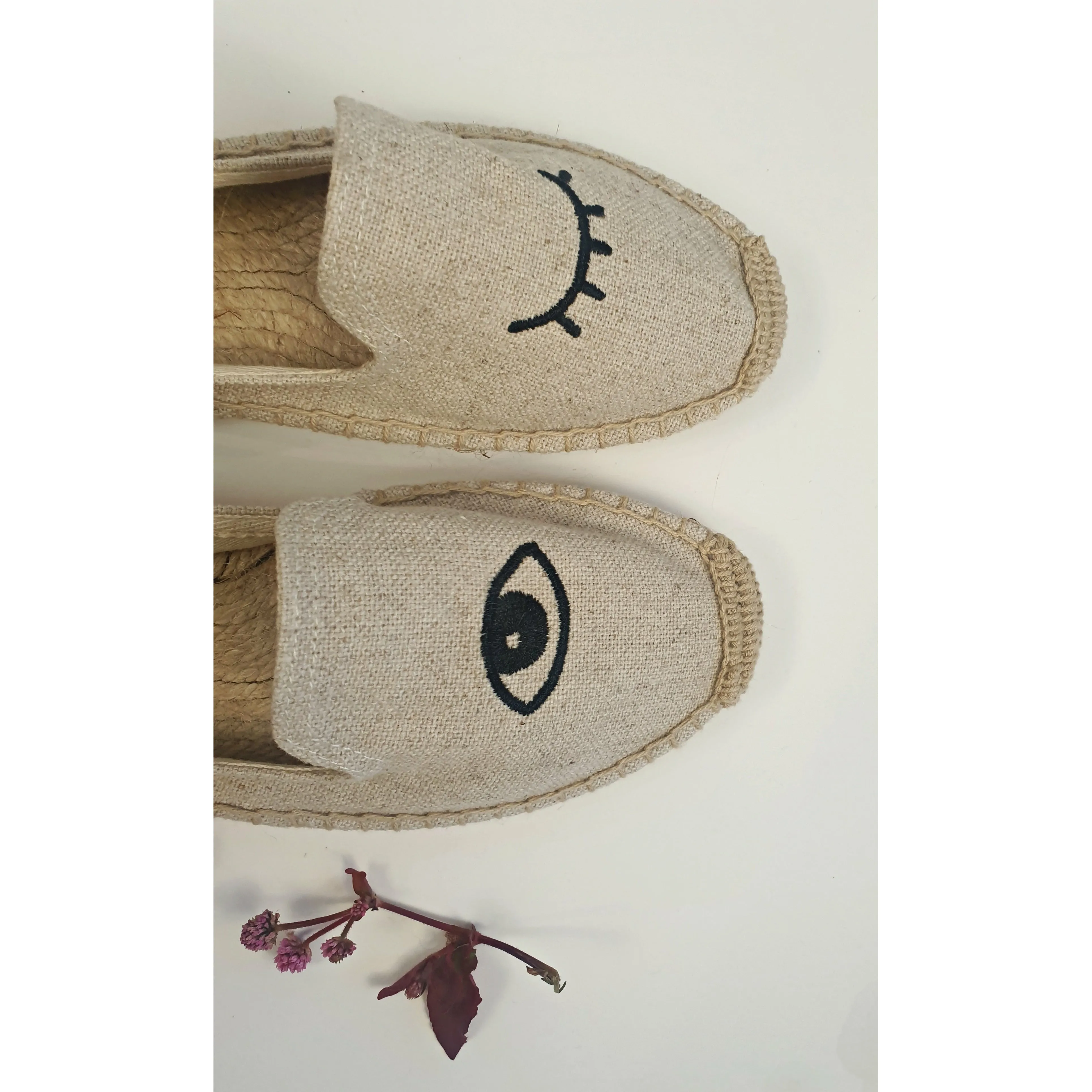 Jason Polan for Soludos espadrille winky eye shoes size 6