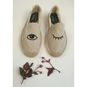 Jason Polan for Soludos espadrille winky eye shoes size 6