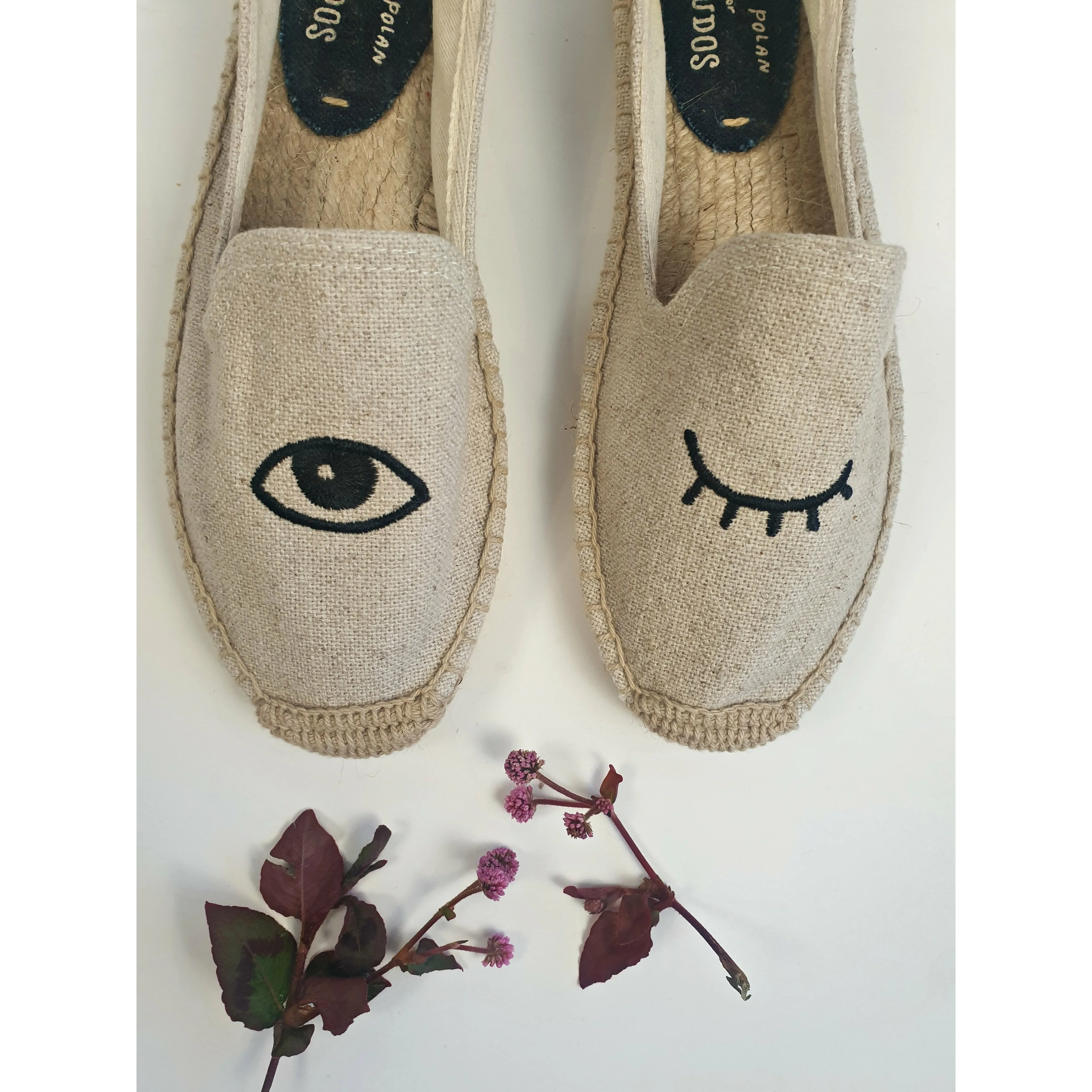 Jason Polan for Soludos espadrille winky eye shoes size 6