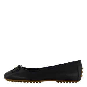 Jayna Nappa Leather Driver Flat Black