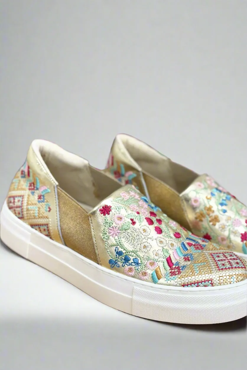 Johnny Was Gold Vinny Morraco Loafer CS1417