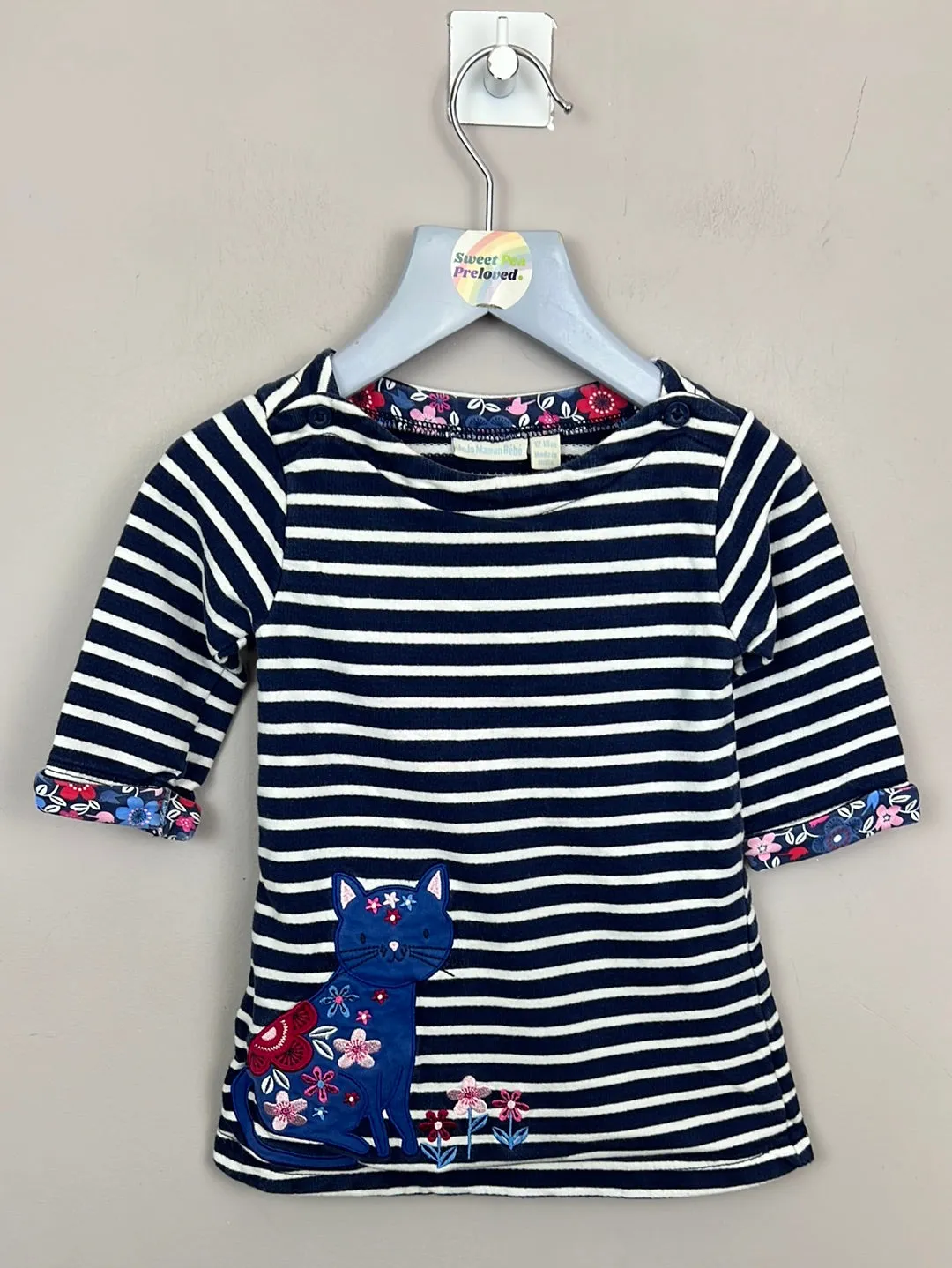 Jojo Maman Bebe cute Kitten A line Dress 12-18m