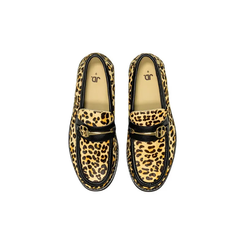 Jonathan D Winston Buckle Loafer - Leopard
