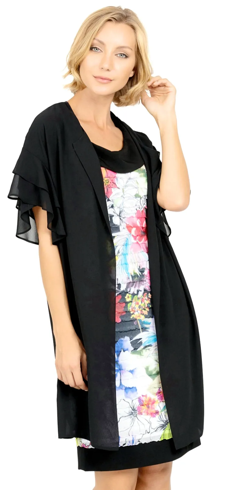 Joseph Ribkoff Long/Short Sleeves Cover Up