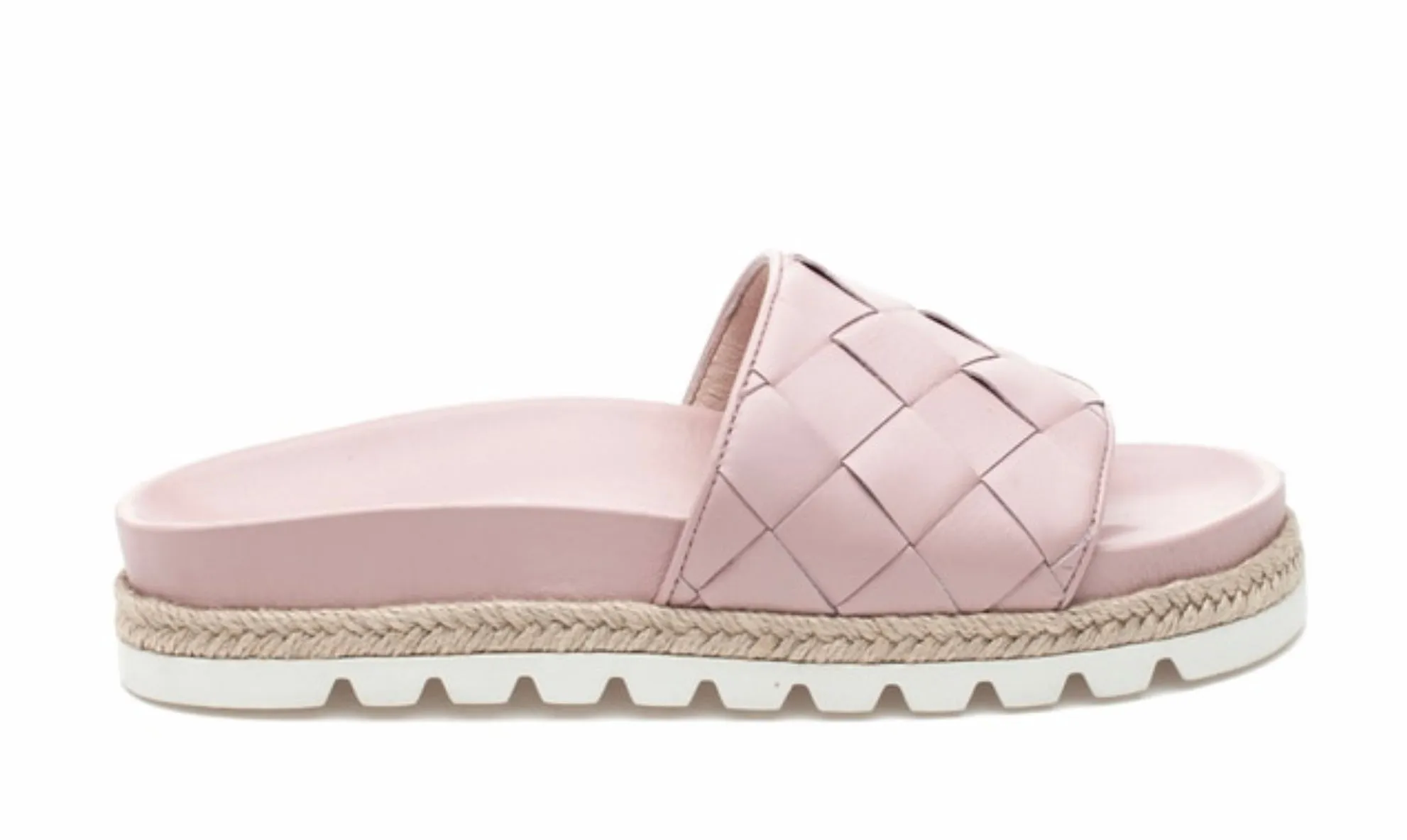 J/Slides Pink Leather Rollie Slides