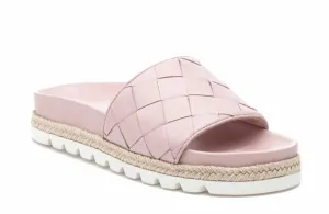 J/Slides Pink Leather Rollie Slides