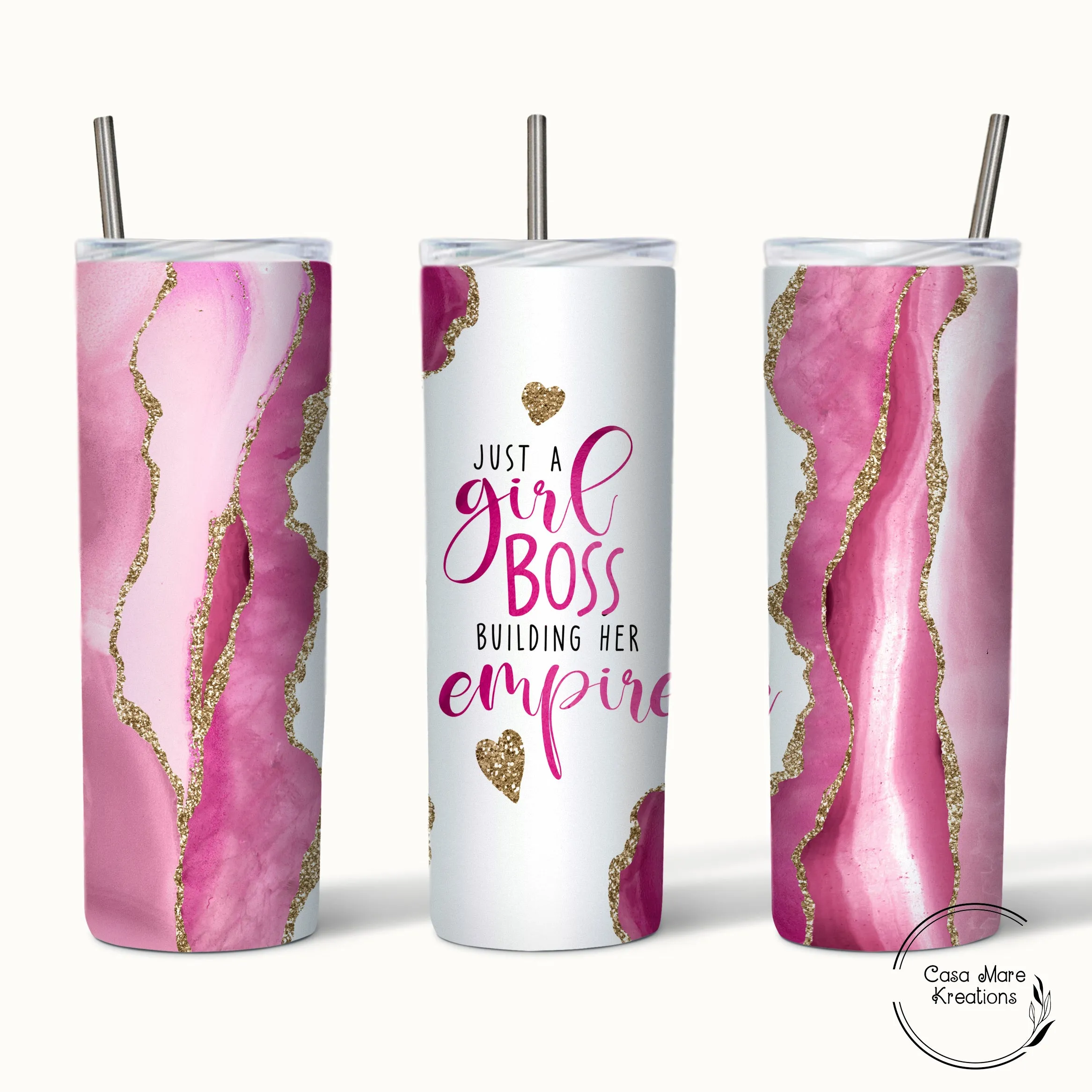 Just A Girl Boss 20 oz. Skinny Tumbler