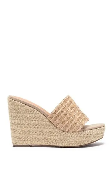 Jute Espadrille Wedge Slide Sandal