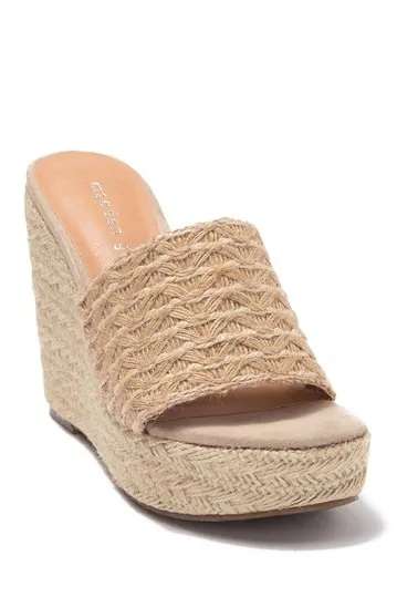 Jute Espadrille Wedge Slide Sandal