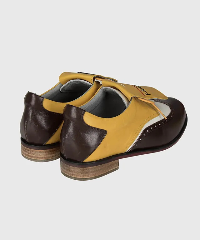 KANDINI Classic Golf Shoes - Yellow(Brown)