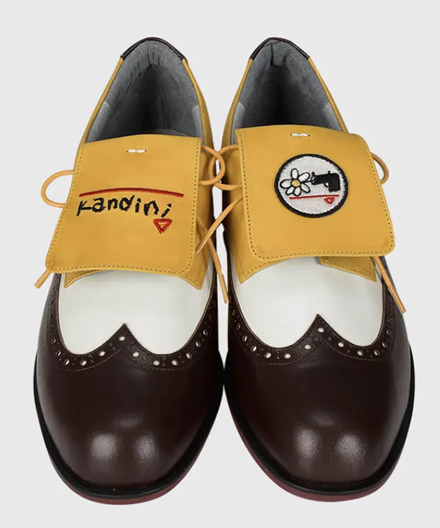 KANDINI Classic Golf Shoes - Yellow(Brown)