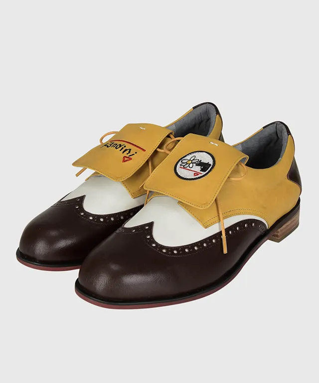 KANDINI Classic Golf Shoes - Yellow(Brown)