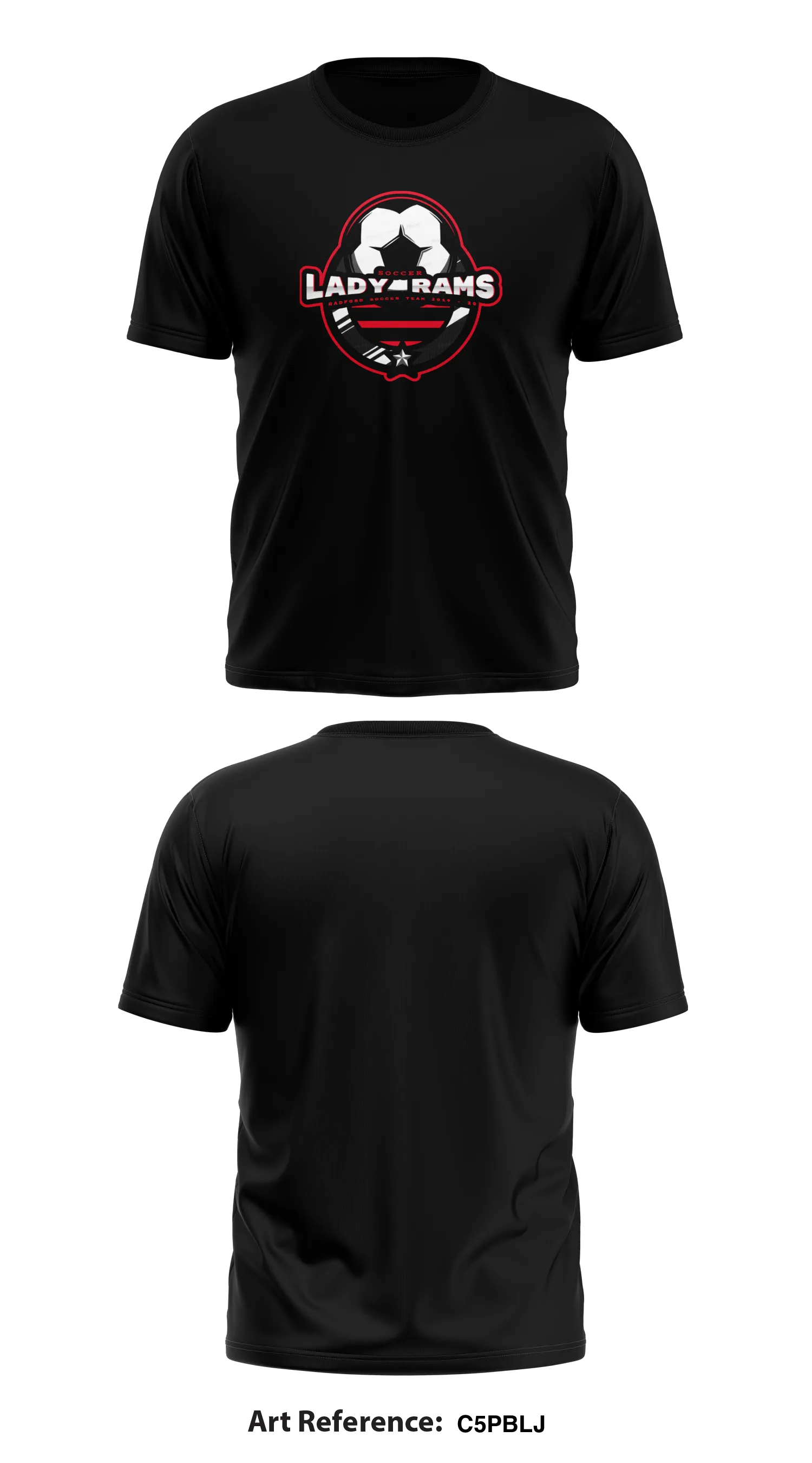 Lady Rams Radford Soccer Core Men's SS Performance Tee - c5PBLJ