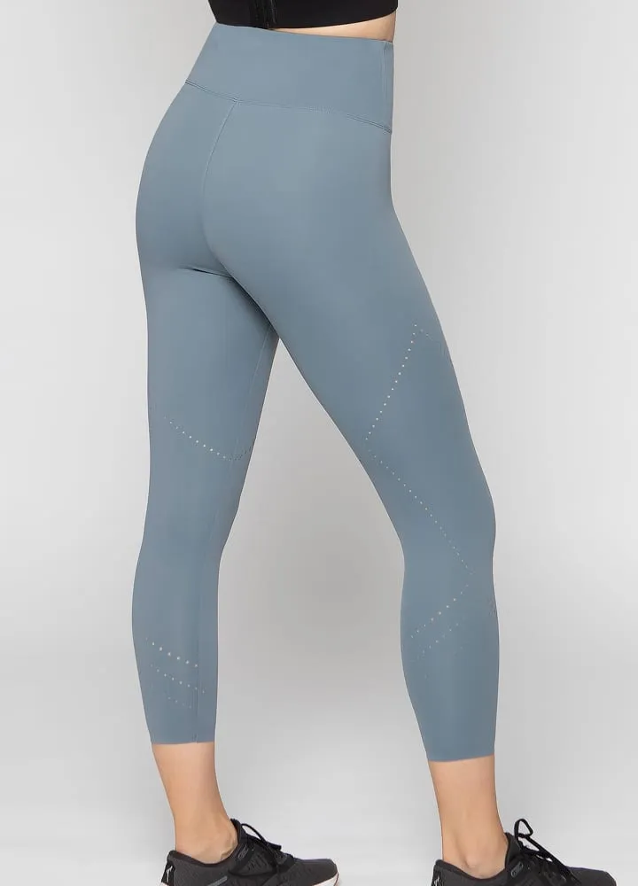 Laser Cut Smooth 7/8 Length High Waisted leggings