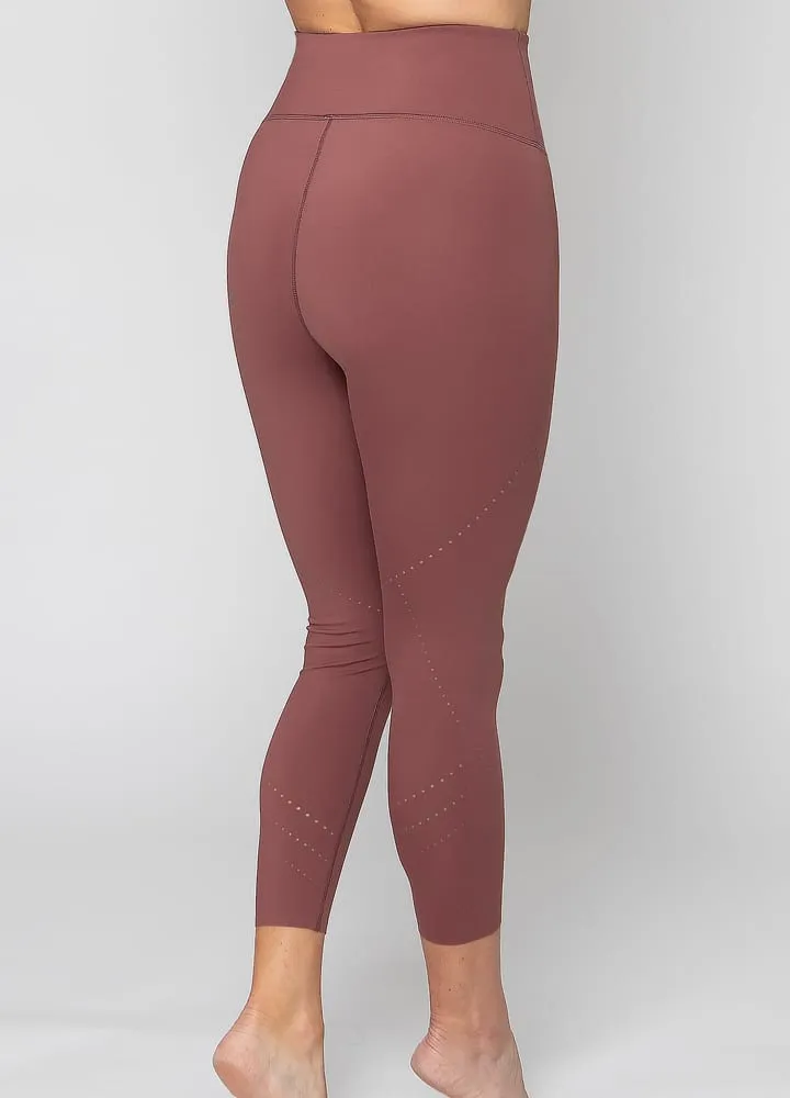 Laser Cut Smooth 7/8 Length High Waisted leggings