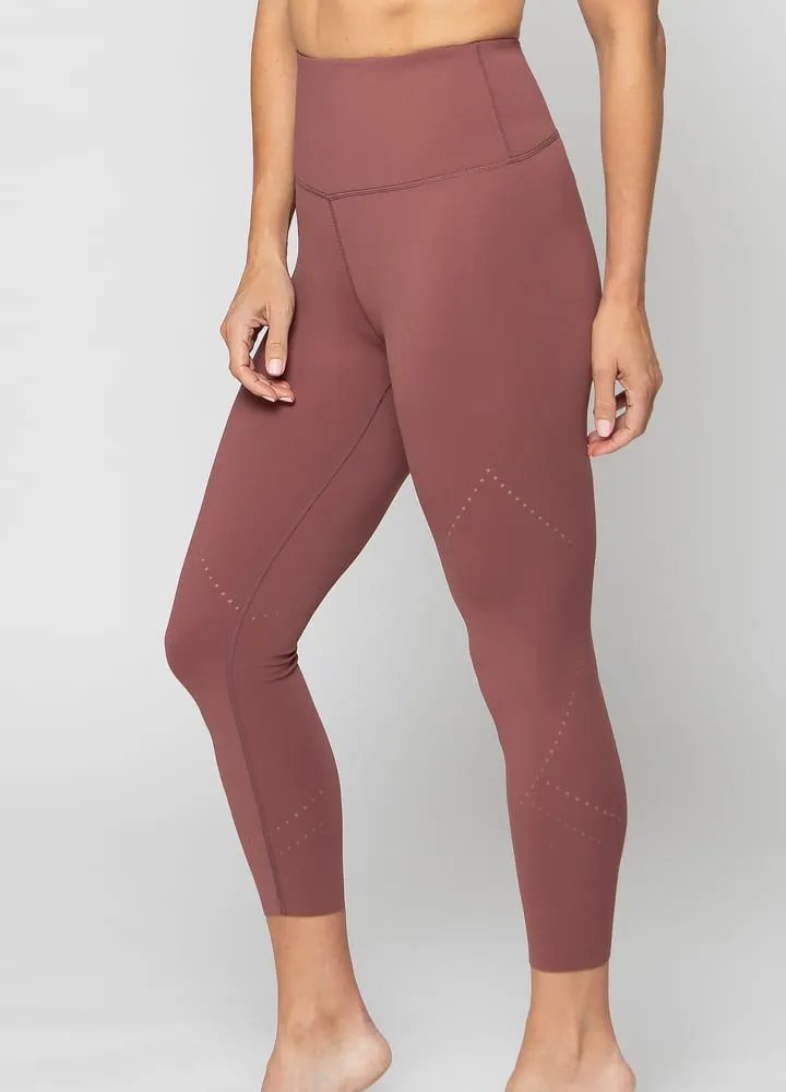 Laser Cut Smooth 7/8 Length High Waisted leggings