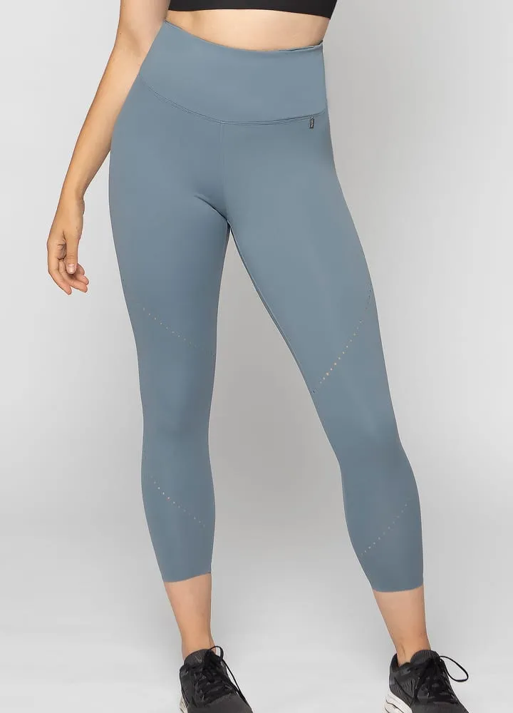 Laser Cut Smooth 7/8 Length High Waisted leggings
