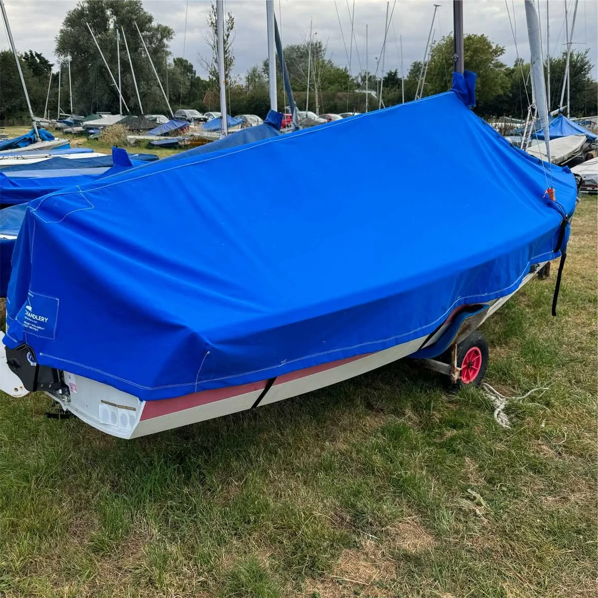 Laser Stratos Boat Cover - Boom Up - Breathable Polycotton