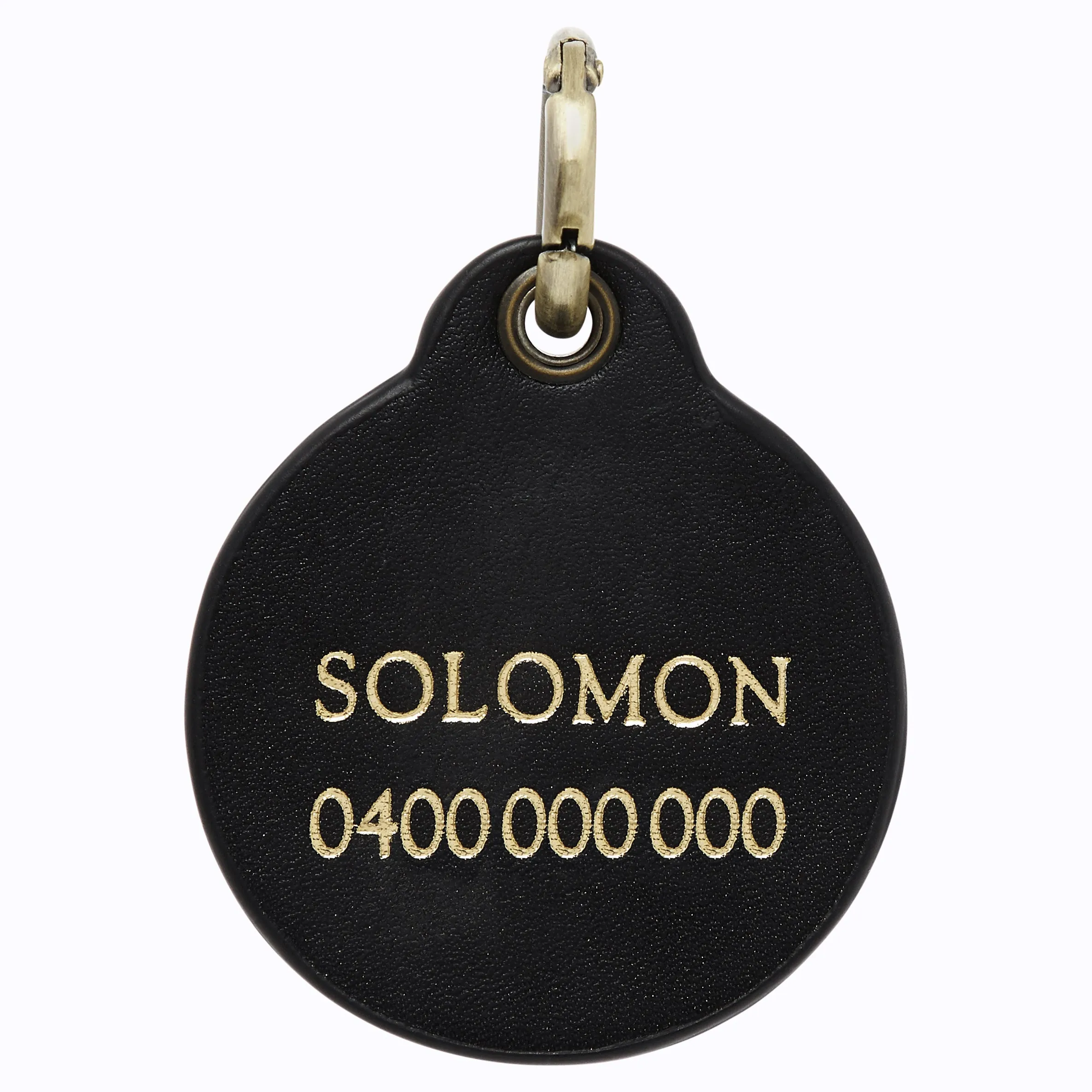 Leather Dog Tag - BLACK