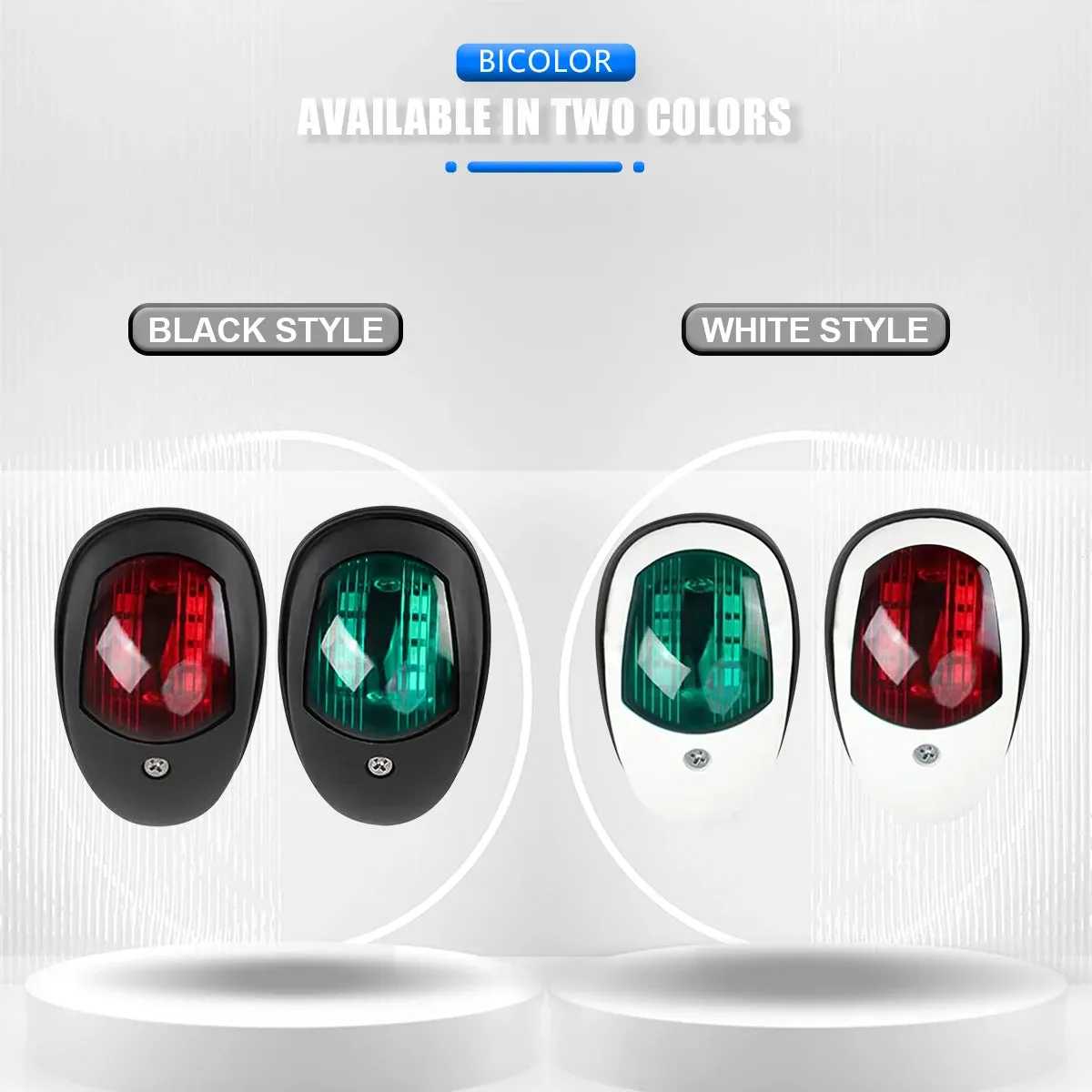LED Navigation Light Signal Warning Waterproof Lamp Port Side For Marine Boat