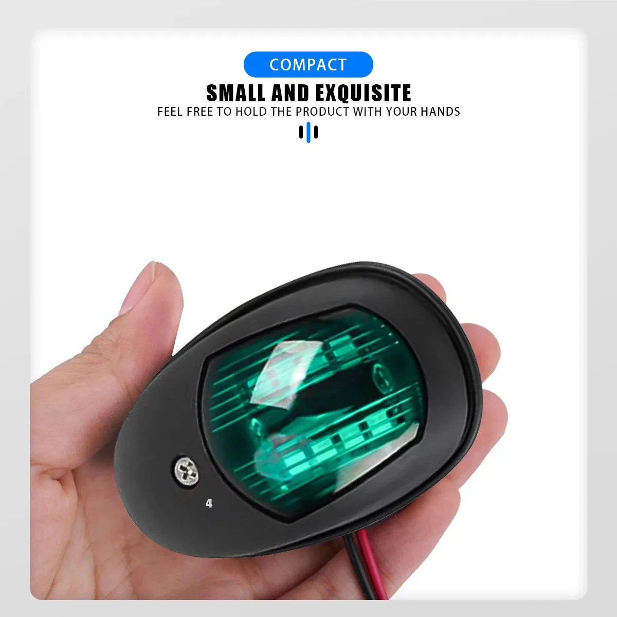 LED Navigation Light Signal Warning Waterproof Lamp Port Side For Marine Boat