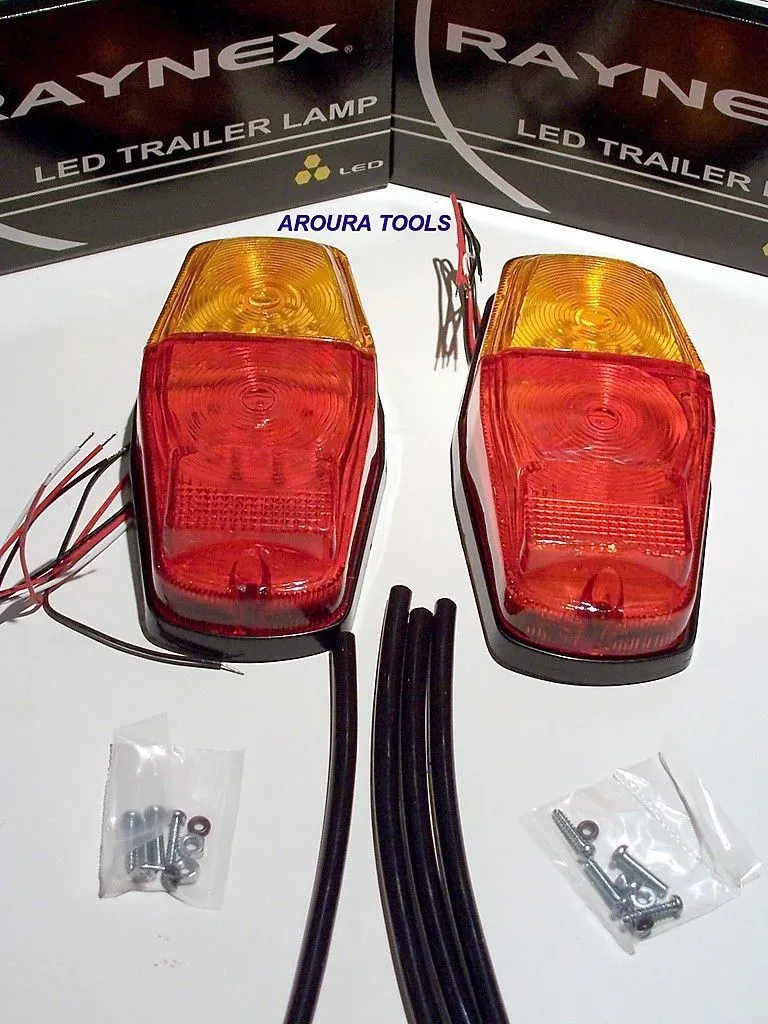LED TRAILER LIGHTS 12V- A PAIR WITH STOP/ TAIL/INDICATORS - NEW