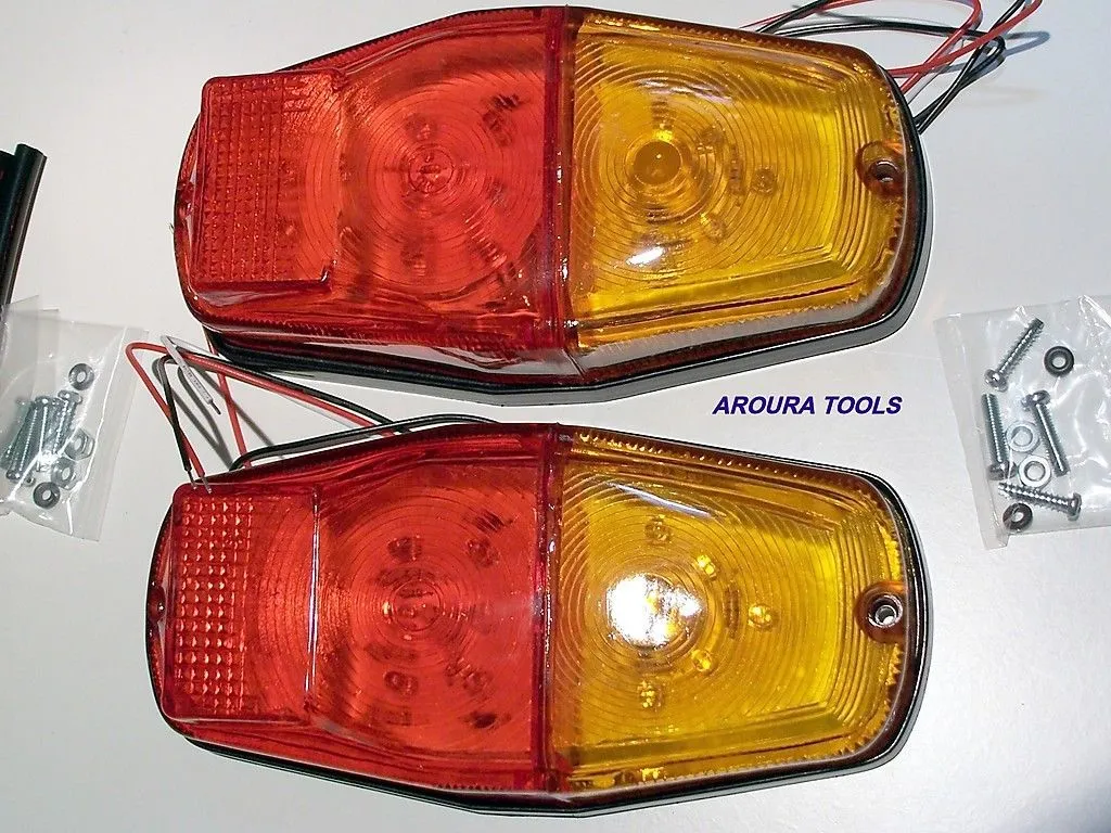 LED TRAILER LIGHTS 12V- A PAIR WITH STOP/ TAIL/INDICATORS - NEW