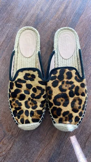 Leopard Espadrille Mules