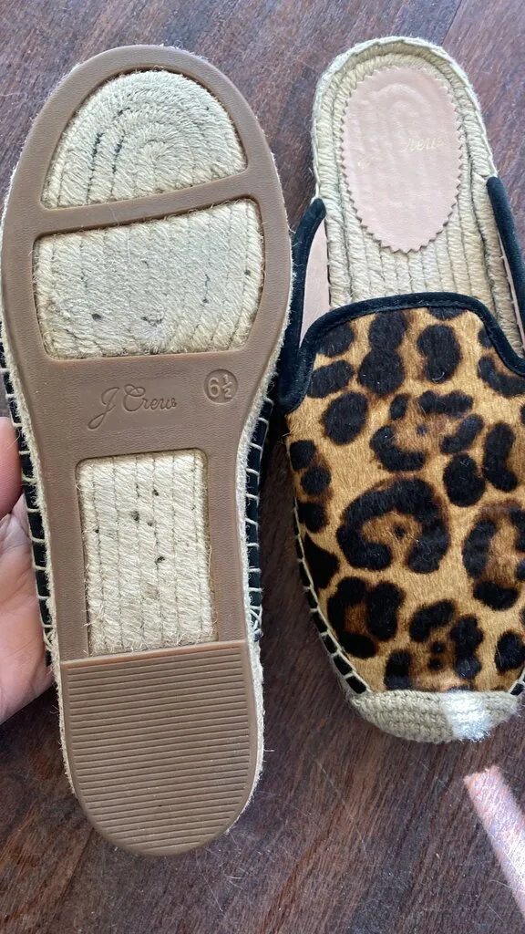 Leopard Espadrille Mules