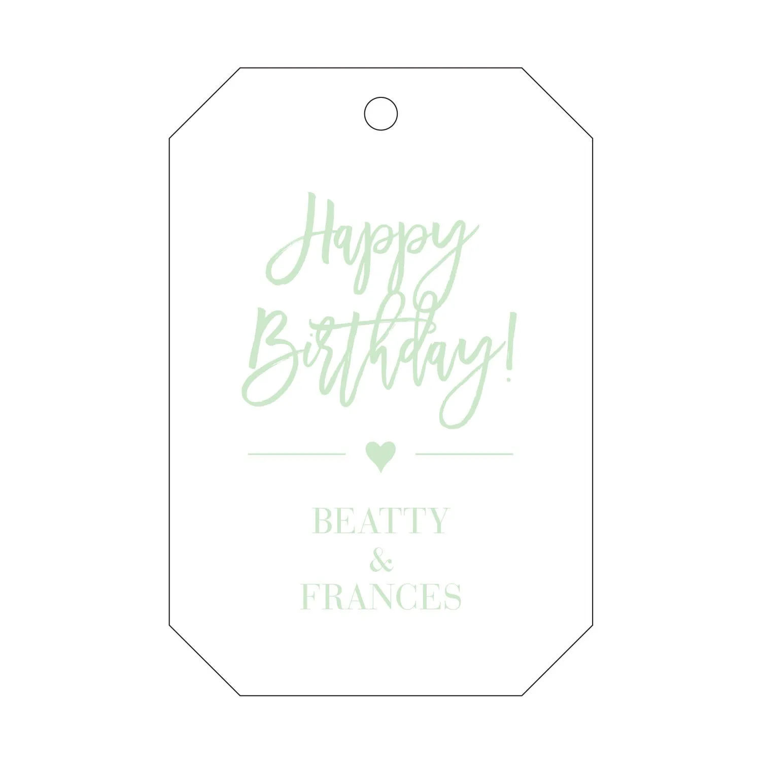 Letterpress Gift Tag - T101