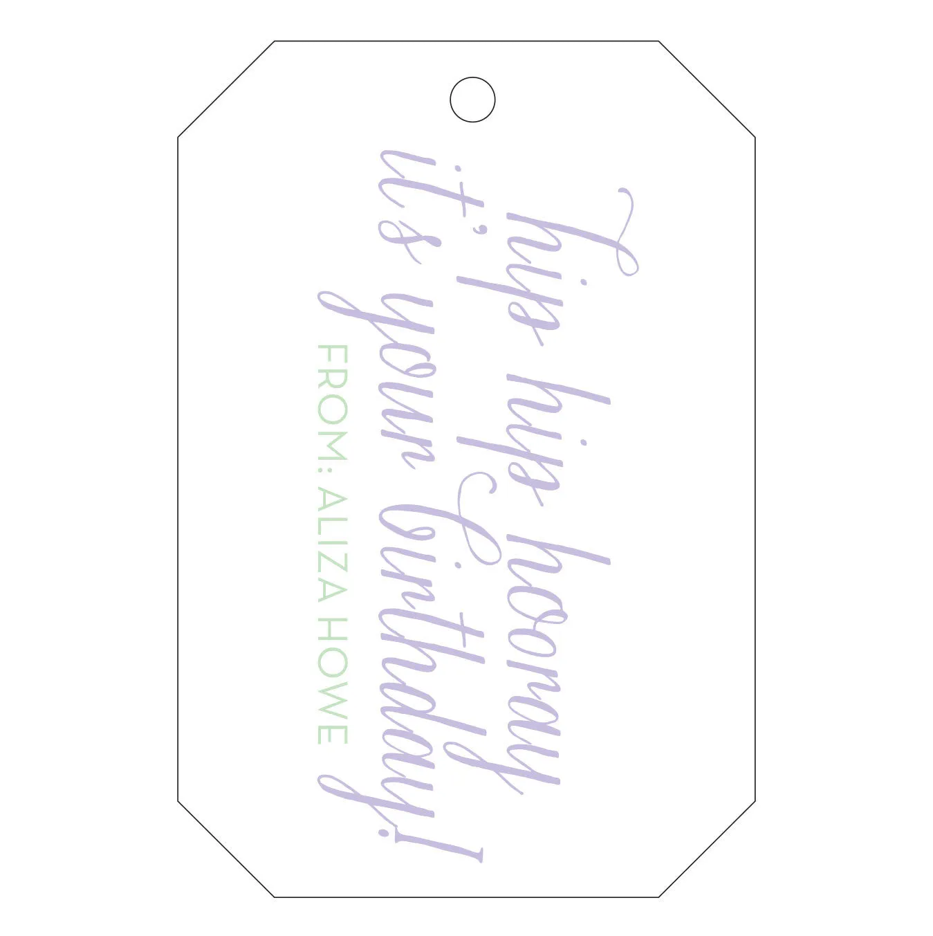 Letterpress Gift Tag - T26